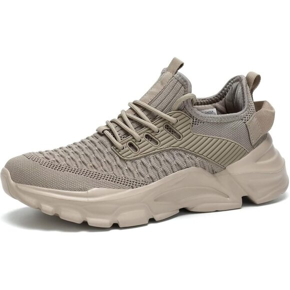 ⚡Men\'s Khaki Breathable Lightweight Slip Resistant Athletic Gym Work Shoes main image 7